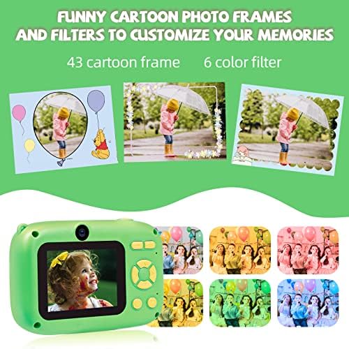 Seanme Kids Selfie Camera со 32 GB картичка, 40MP и 1080p HD деца дигитални играчки за камера за 3-8 години, роденденски и Божиќни подароци
