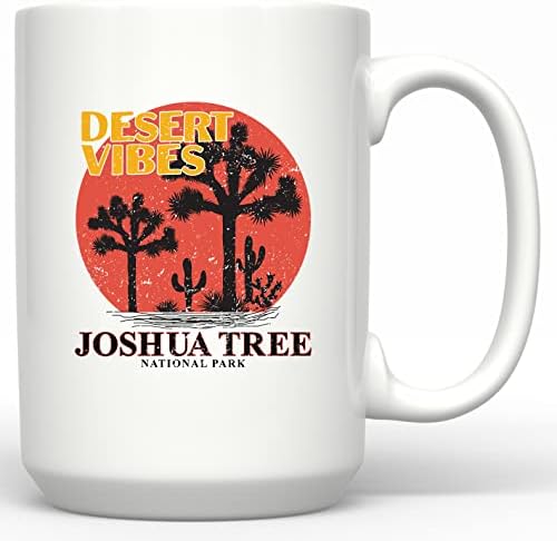 Пустински вибрации oshошуа дрво Национален парк кригла за пешачење камперски lубител на природата кафе, кафе -чаша, кампување lубител