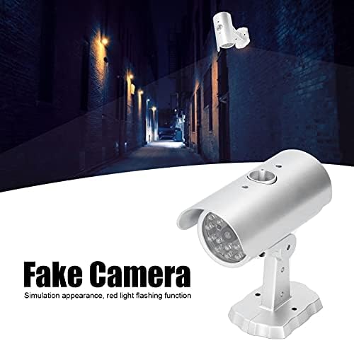 Lesiega Bullet Dummy лажен надзор безбедност CCTV траен ABS монитор лажен систем за набудување со LED црвено светло за семејства, трговски центри,