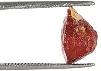 EGL овластен 5,00 CT. ААА+ црвен гарнет камен груб лековит кристал за надавање некого, природен камен со мала големина