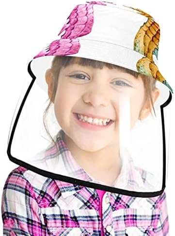 Заштитна капа за возрасни со штит за лице, рибарска капа Анти сонце капа, Пејсли Флорал гроздобер