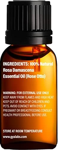 Органско есенцијално масло од роза гераниум за дифузер и есенцијални масла за роза за сет на кожата - чисто терапевтско одделение за