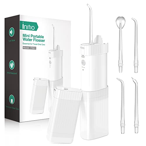 Initio Water Dental Flosser со иницијални мини преносни водни flassers за длабоки заби и загради чистење на повлекување