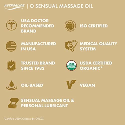 Астроглид О органски, личен лубрикант базиран на есенцијално масло и масло за масажа, 4 мл.