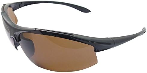 ERB 18617 Командоси безбедносни очила со кафеав чад поларизирани леќи, црна рамка