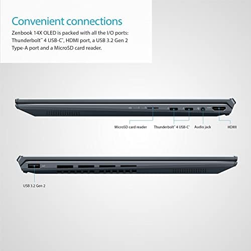 ASUS ZenBook 14X OLED UX5400 14 QHD+ Екран На Допир Деловен Лаптоп, Иновативен Скринпад, Позадинско Осветлување, FP, Thunderbolt