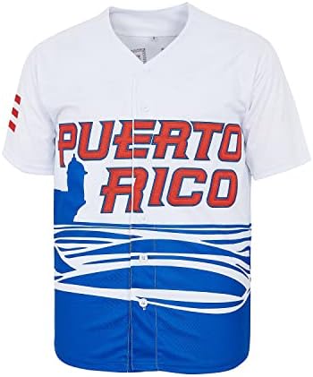 9 Баез Порторико Светска Игра Класичен Мажи Бејзбол Дрес Зашиени S-XXXL