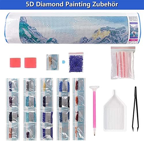 Дијамантски комплети за сликање за возрасни/деца 5D DIY дијамантска уметност боја со целосна квадратна дијамантска уметност