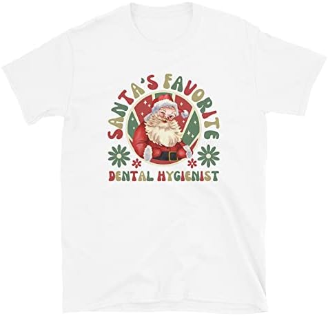 Подароци за стоматолошки хигиеничар, стоматолошка кошула за Божиќ, омилена стоматолошка хигиеничар на Сантас