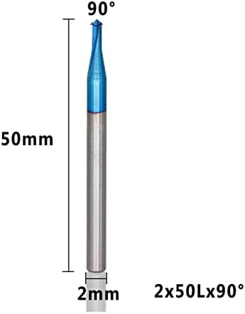 Површинска мелење на мелење на мелење, сина обложена 90 ° 2 Флејт легура легура на легура од легура на легура на мелење на мелење на мелење