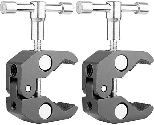 11 '' Магична рака со 2pack Super Clab Crab Clamp, Chromlives Articulating Photography Friction Arm w/1/4 '' и 3/8 '' Chage Camera