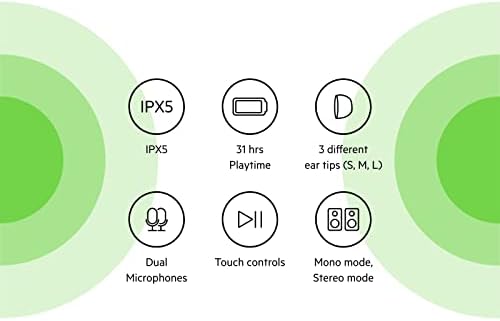 Белкин Безжични Слушалки, SoundForm Пораст Вистински Безжичен Bluetooth  5.2  Слушалки -  Бела &засилувач; Безжичен Полнење Рампа 7.5 W-Вклучува