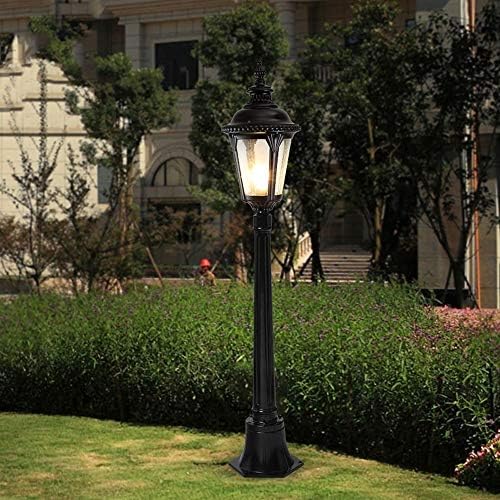 TQXDD Гроздобер Американски традиционална 1-светлина улична светлина алуминиумска градинарски тревник ламба европски викторија