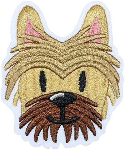 JPT - глава куче Ших Цу цртан филм извезено апликација железо/шиење на закрпи значка симпатична лого -лепенка на елек јакна кошула капа