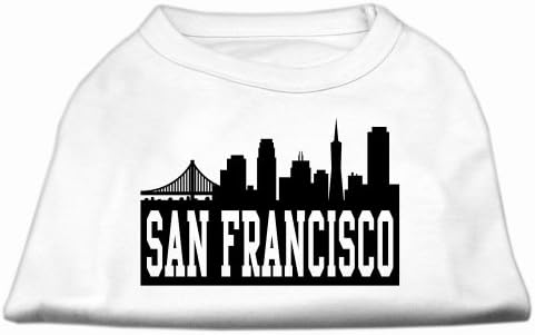 Сан Франциско Skyline Екран за печатење кошула бела sm