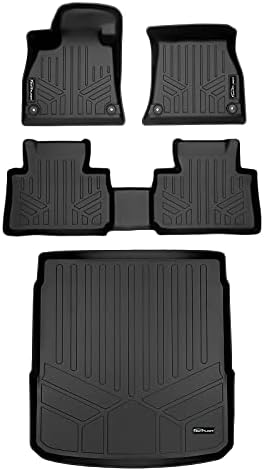 SmartLiner All Time Custom Fit Black 2 Row Dest Mats и Cargo Liner Set компатибилен со 2019-2023 Audi E-Tron/E-Tron Sportback