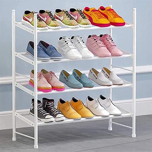 Решетката за чевли, полицата за организатор за складирање на чевли, 4 нивоа пластична полица за чевли за складирање на чевли,