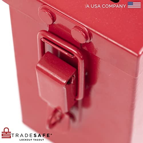 Заклучување на кутијата за заклучување на TradeSafe Lockout - Premium Loto Group Box, 18 мерач за заклучување на челик, кутија