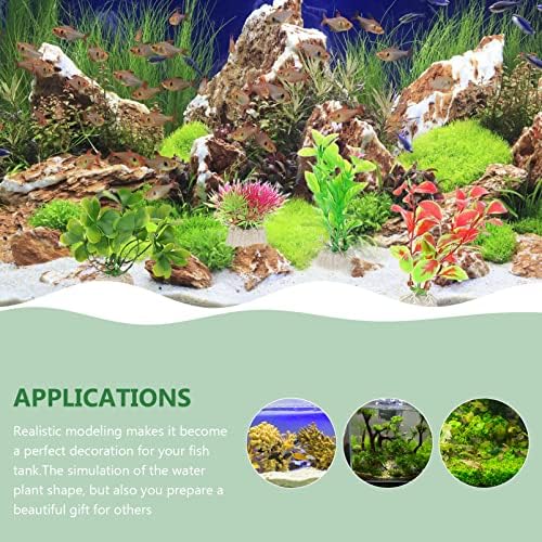 Вештачки растенија од канароро вештачки растенија 13 парчиња вештачка вода трева faux аквариум растенија лажни подводни растенија