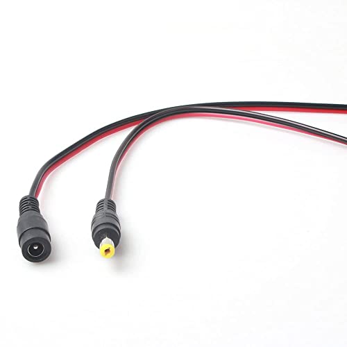 DC Power Pigtail Cable 8 пара DC Power Pigtail Wire Plug 22awg 1-2a Чист бакар 2,1 mm x 5,5 mm 12V машки и женски конектори за безбедносен