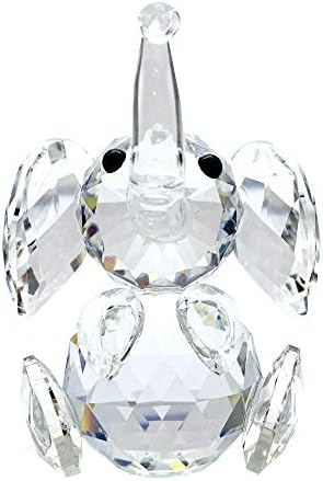 Jinshiy Clear Crystal Cult Cute Elephant Figurines Animal Mini Sculpture Paperweight Home Decors Табела Орнамент Божиќ деца дама фаворизирање