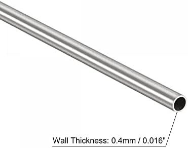 уксел 304 Тркалезна Цевка Од Нерѓосувачки Челик 4мм од 0,4 мм Дебелина на Ѕидот 300мм Должина 4 Парчиња