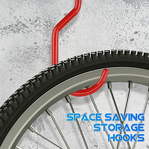 Гаража За Складирање J Завртка Куки,8 Пакет Тешки Гумени Обложени Екстра-Голем Велосипед За Складирање Кука Решетката Стои Додатоци Завртка Во