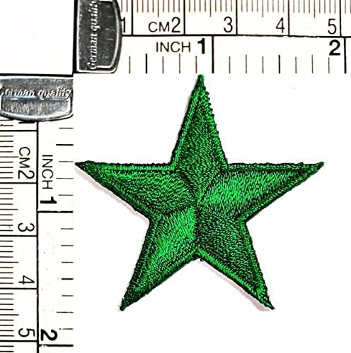 Кленплус Мини Зелена Ѕвезда Лепенка Цртани Налепници Занаети Уметност Поправка На Шиење Везено Железо На Шие На Лепенки За Значки ЗА САМОСТОЈНИ