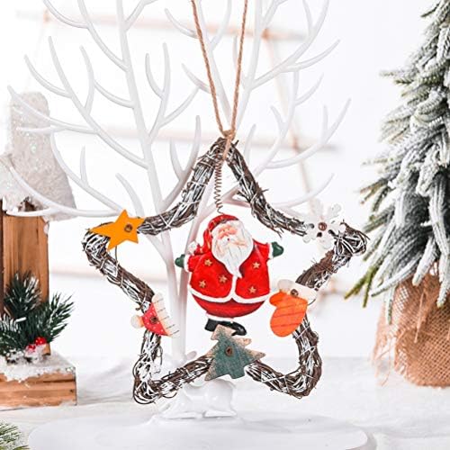 Абоофан 2 парчиња Божиќна забава Ретро стил Прекрасен приврзок за врата Декоративни реквизити за забави