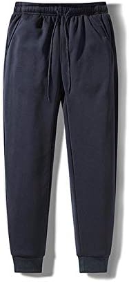 Обични хеланки панталони мажите термички руно џебови задебелени руно наредени обични спортски панталони панталони средно истегнување