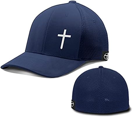 Нашиот вистински бог вкрстена флексибит капа за секојдневно носење - Бејзбол капа за мажи што дишат флексибилно вклопуваат ултрафибер
