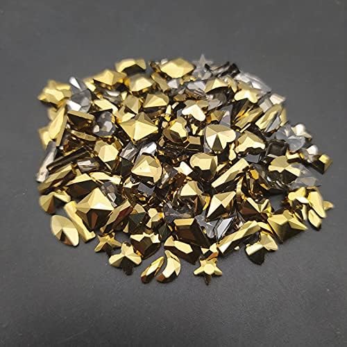 1440pcs/пакет кристали нокти дијамантски камен злато ретро дизајн стакло ригистони за 3Д нокти украси за уметност -