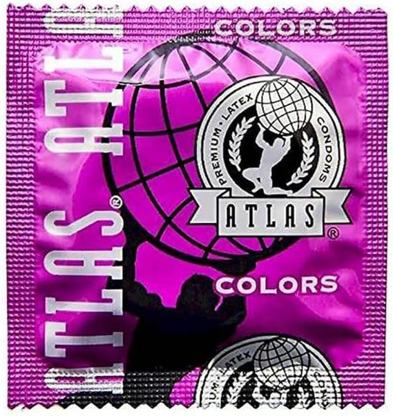 Атлас забавни бои Кондом пакет со сребрен елегантен џеб кутија, премија подмачкани обоени латекс кондоми-24 брои