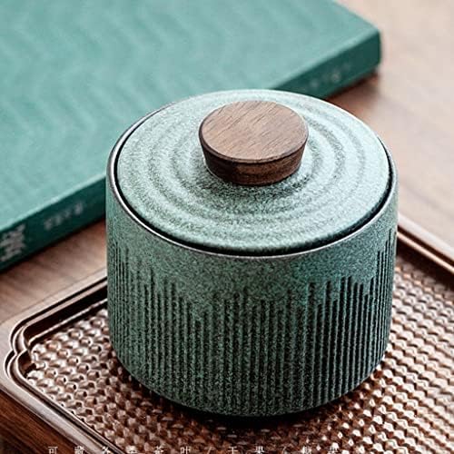 ХЕИМП керамичка тегла за складирање Херметички Капак Керамички Контејнери За Чај Канистер За Чај, Едноставна Тегла За Чај Пренослива