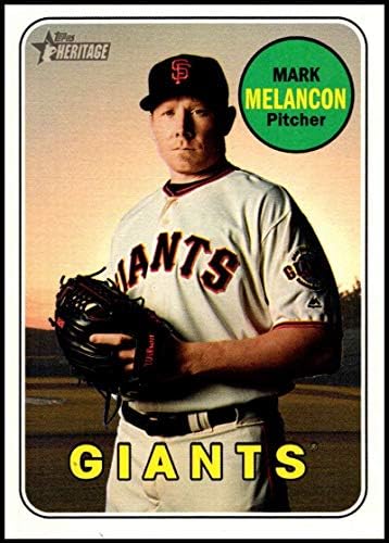 2018 Топс Херитиџ Висок број Бејзбол 553 Марк Меланкон Сан Франциско гиганти Официјална картичка за тргување со МЛБ