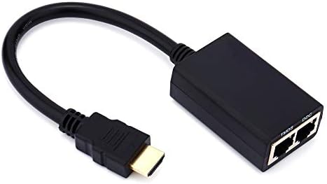 1080p HDMI Екстендер Приемник Испраќач, 30m Пренос Растојание Lan Ethernet Balun Продолжувач Повторувач преку Cat5e / Cat6 Поддршка