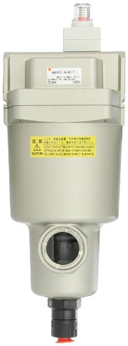 SMC AM350C-N04D-T Сепаратор За Магла Филтер За Компримиран Воздух, N. O. Автоматско Одводнување, 0,3 микрони, Со Индикатор За Услуга На Елементи,