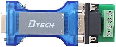 DTECH Индустриско одделение RS232 до RS485 конвертор Адаптер Оптичка изолација заштитник со TX RX LED светла за сериска комуникација
