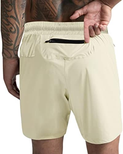 Атлетски шорцеви за мажи 5 инчи во боја на инчи, цврсти трчање џемпери летни шорцеви младински машки панталони тренд случајно
