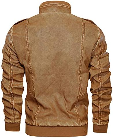 Менс кожни јакни што се перат кожни облеки со моторцикли патенти џебови машки палти за ПУ