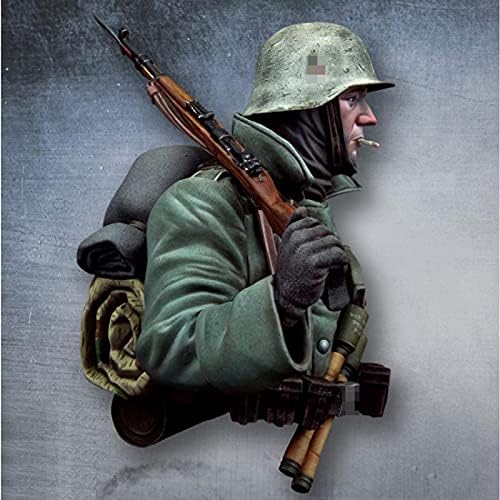 ETRIYE 1/10 смола лик биста модел Втората светска војна во борба германски војник Диекаст модел биста комплет /YS613