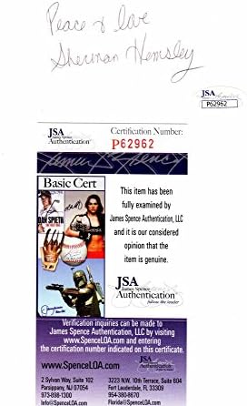 Шерман Хемсли Потпишан-Автограм 3х5 инчен Индекс Картичка - Џеферсон-Починатиот 2012-ЈСА Сертификат За Автентичност