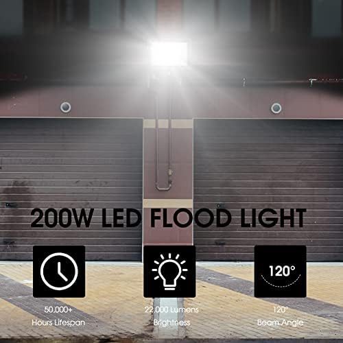XYCN 200W LED Поплава Светло 2 Пакет, 22500lm Супер Светли Безбедносни Светла, IP66 Водоотпорен Отворен Поплава Светлина, 5000K