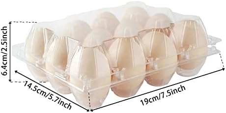 Јајце Картони 50 Пакет, Пластични Јајце Картони Рефус, Држи До 12 Јајца Безбедно За Безбедно, Совршено За Семејно Пасиште,