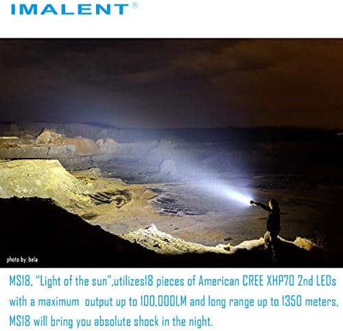 Imalent MS18 најсветла фенерче 100,000 лумени, MS12 Mini 65000 Lumens