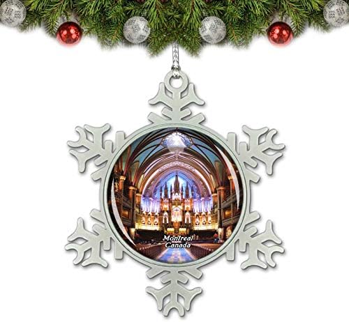 Умсуфа Канада Нотр-Дам Базилика Монтреал Божиќ украс за украси за кристал метален сувенир подарок