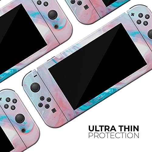 Дизајн Скинц - Компатибилен со Nintendo Switch само OLED пристаниште - Заштитно отстранлив од винил -обвивка за винил отпорен на гребење на