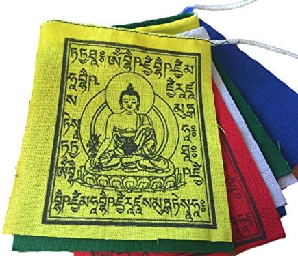 Рацете На Тибет Мини Медицина Буда Молитвени Знамиња Поставени од 10 Знамиња