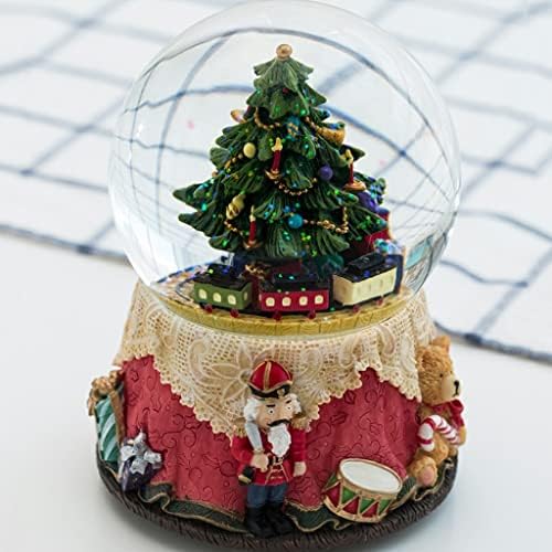 Mxiaoxia новогодишна елка сонувам кристална топка музичка кутија за ротирање на мал воз октава кутија девојки Божиќ роденден подарок