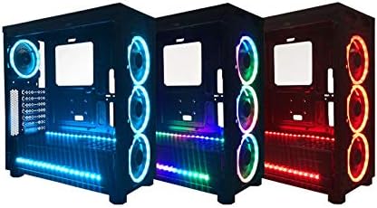 Apevia ST4P2-RGB спектар 120мм тивок двоен прстен RGB боја што се менува LED вентилатор со далечински управувач, 16x LED диоди и 8x Анти-вибрациони